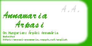 annamaria arpasi business card