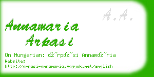 annamaria arpasi business card